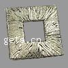 Zinc Alloy Jewelry Washers, Square, plated, textured cadmium free Approx 6mm, Approx 