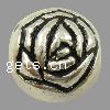 Zinc Alloy Flat Beads, Round, plated, with flower pattern 9mm Approx 1mm 