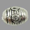 Zinc Alloy Jewelry Beads, Oval, plated cadmium free Approx 0.5mm 