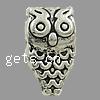 Zinc Alloy Animal Beads, Owl, plated Approx 2mm 