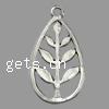 Zinc Alloy Tool Pendants, Leaf, plated cadmium free Approx 1.5mm, Approx 