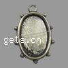 Zinc Alloy Pendant Cabochon Setting, Oval, plated cadmium free Approx 2mm, Approx 