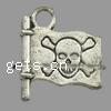 Zinc Alloy Jewelry Pendants, with skull pattern, cadmium free Approx 2mm, Approx 
