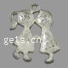Character Shaped Zinc Alloy Pendants cadmium free Approx 1.5mm, Approx 