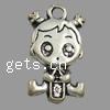Character Shaped Zinc Alloy Pendants, Girl cadmium free Approx 2mm, Approx 