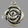 Zinc Alloy Flower Pendants, plated, layered cadmium free Approx 2mm, Approx 