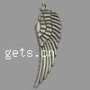 Wing Shaped Zinc Alloy Pendants, plated cadmium free Approx 1.5mm, Approx 