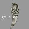 Wing Shaped Zinc Alloy Pendants, plated cadmium free Approx 1mm, Approx 