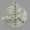 Zinc Alloy Peace Pendants, Peace Logo, plated cadmium free Approx 1.5mm, Approx 