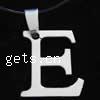 Edelstahl Buchstaben Anhänger, Buchstabe E, 23x20mm, verkauft von PC
