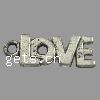 Zinc Alloy Message Pendants, Letter, word love, plated cadmium free Approx 2mm, Approx 