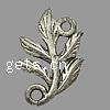 Zinc Alloy Charm Connector, Leaf Approx 1.5mm, Approx 