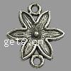 Flower Zinc Alloy Connector, plated Approx 2mm, Approx 