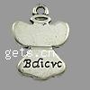 Zinc Alloy Message Pendants, Angel, plated cadmium free Approx 2mm, Approx 
