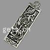 Zinc Alloy Jewelry Pendants, Rectangle, cadmium free Approx 3mm, Approx 