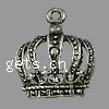 Zinc Alloy Crown Pendants, plated cadmium free Approx 2mm, Approx 