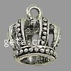 Zinc Alloy Crown Pendants, plated Approx 1mm 