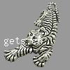 Zinc Alloy Animal Pendants, Tiger, plated Approx 1.5mm, Approx 