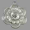 Zinc Alloy Flower Pendants, plated, layered cadmium free Approx 2mm, Approx 