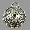 Zinc Alloy Pendant Rhinestone Setting, Rondelle, plated cadmium free Approx Approx 