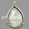 Zinc Alloy Pendant Cabochon Setting, Teardrop, plated cadmium free Approx 2mm, Approx 