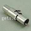 Round Stainless Steel Magnetic Clasp, 316 Stainless Steel, Tube, original color Approx 3mm 