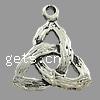 Zinc Alloy Jewelry Pendants, Triangle, cadmium free Approx 2mm, Approx 