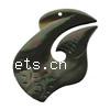 Carved Shell Pendants, Black Shell, Bird Approx 1mm 