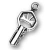 Sterling Silver Key Pendants, 925 Sterling Silver, plated 