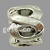 Zinc Alloy European Beads, Tube, plated Approx 6mm 