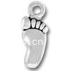Sterling Silver Pendants, 925 Sterling Silver, Footprint, plated 