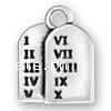 Sterling Silver Message Pendant, 925 Sterling Silver, plated, with letter pattern 