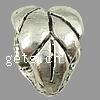 Zinc Alloy European Beads, Leaf, plated Approx 5mm 