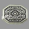Zinc Alloy Flat Beads, Rectangle, plated Approx 1mm 