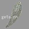 Wing Shaped Zinc Alloy Pendants, plated cadmium free Approx 2mm 