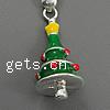 Zinc Alloy Christmas Pendants, Bell, plated, Christmas jewelry & enamel Approx 2mm 