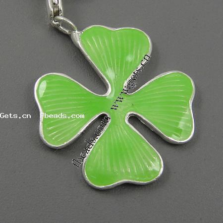 Zinc Alloy Enamel Pendants, Flower, plated, more colors for choice, 23.5x3mm, Hole:Approx 2mm, Sold By PC