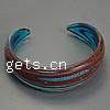 Lampwork Cuff Bangles, gold sand and silver foil Inch 
