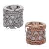 Rhinestone Zinc Alloy Beads, with Zinc Alloy, Tube, plated Approx 5.5mm 