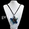 Fashion Match Jewelry Necklace, Gemstone, with leather cord .0 Inch 