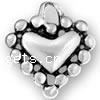 Sterling Silver Heart Pendants, 925 Sterling Silver, plated 