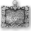 Sterling Silver Pendants, 925 Sterling Silver, Rectangle, plated 