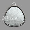 Zinc Alloy Pendant Cabochon Setting, Triangle, plated Approx 5.5mm 