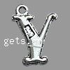 Zinc Alloy Alphabet Pendants, Letter Y, plated Approx 2.5mm, Approx 