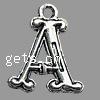 Zinc Alloy Alphabet Pendants, Letter A, plated Approx 2.5mm, Approx 