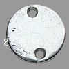 Zinc Alloy Charm Connector, Coin, plated Approx 2mm, Approx 