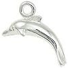 Sterling Silver Animal Pendants, 925 Sterling Silver, Dolphin, plated Approx 2mm 