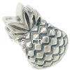 Sterling Silver European Beads, 925 Sterling Silver, Pineapple, plated, without troll Approx 4.5mm 