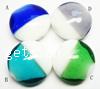Handmade Lampwork Beads, Flat round, 16x16x8mm, Sold by PC