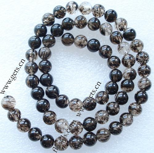 Watermelon Black Bead, Round, more sizes for choice, Length:15 Inch, Sold By Strand